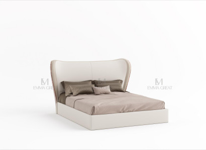 Luxury Design Bed Double Beds Bedroom Furniture Leather Bed Hotel Furnishings